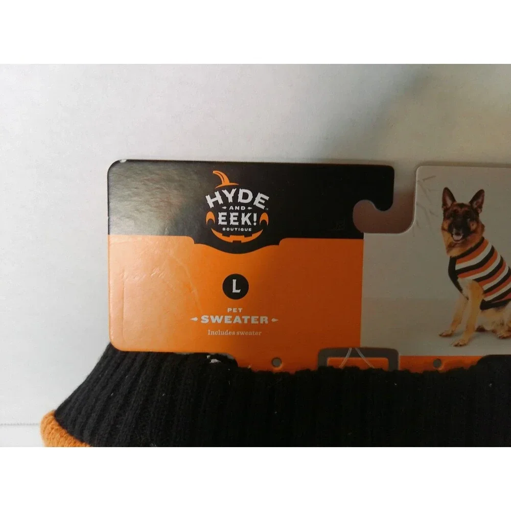 Target Hyde and Eek Pet Striped Halloween Costume Knit Sweater Large